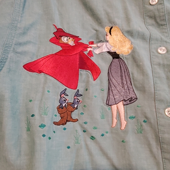 Sleeping Beauty Aurora Vintage Disney Button up - Picture 2 of 5